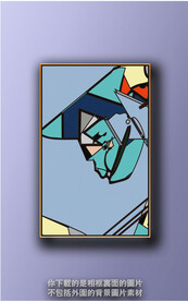 新中式色块抽象装饰画