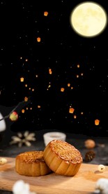 中秋佳节月饼背景