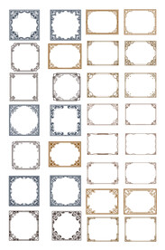 AI矢量欧式花纹边框装饰框