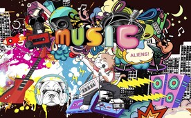 酒吧音乐工装背景墙图片