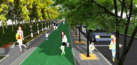 人行道铺装效果图