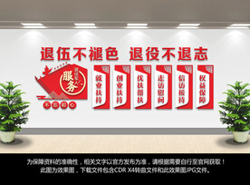 退役军人服务站文化墙