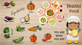 蔬菜沙拉背景墙