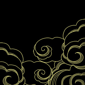 卡通黄色线条装饰元素