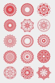 CDR矢量圆形花纹边框