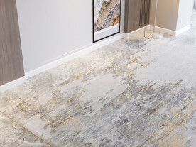 俯视客厅场景3D效果图