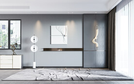 现代极简 轻奢客厅 背景墙