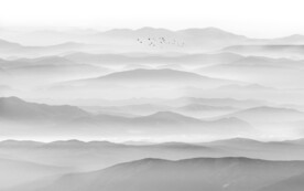 水墨群山背景墙