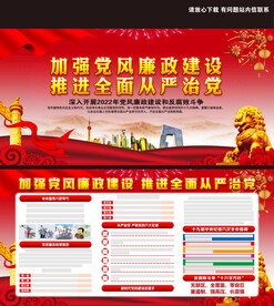 2022年党风廉政展板