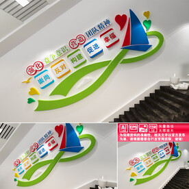 公司楼道文化墙