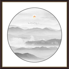 新中式圆形装饰画