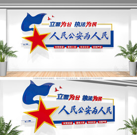 人民公安为人民文化墙