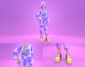 C4D人物模型 时尚嘴巴嘟嘟女