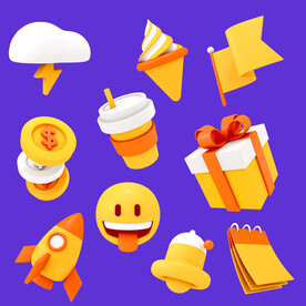 c4d图标一套 模型 源文件