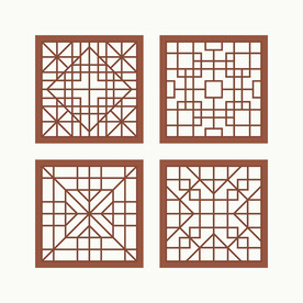 正方形窗花格