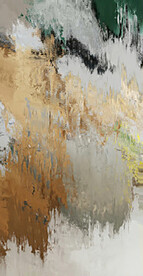 抽象色块笔触拼接油画玄关