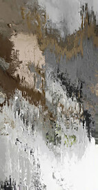 灰色抽象色块笔触拼接油画玄关