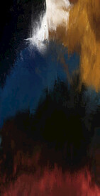 深色抽象色块笔触拼接油画玄关