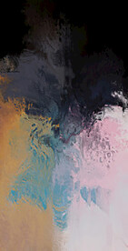 彩色抽象色块笔触拼接油画玄关