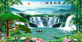 中堂客厅办公室风景画