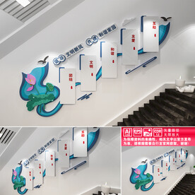 倡导文明新风楼道文化墙