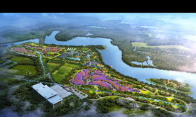 乡村田园鸟瞰效果图