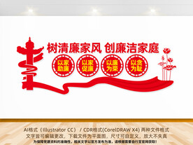 廉洁家庭文化墙