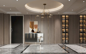 现代轻奢餐厅背景墙