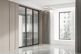 现代餐厅场景3D效果图