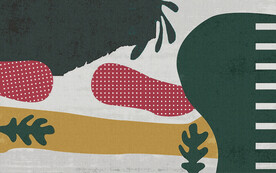 墨绿几何现代北欧抽象地毯