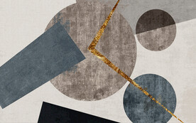 灰色几何现代北欧抽象地毯