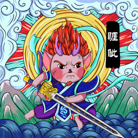 国潮原创插画 古典神话故事