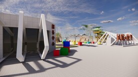 景观入口 园林设计 停车场