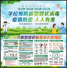 学校防疫展板