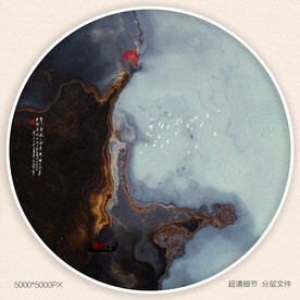 中国风玄关意境装饰画