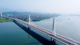 清远北江大桥洲心大桥环绕拍摄