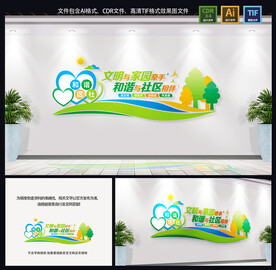 文明社区文化墙