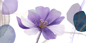 轻奢装饰画 紫色花朵 三联画