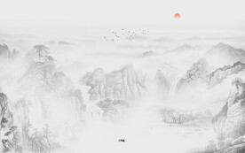 新中式山水墙画