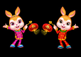 2023兔年卡通兔子