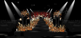 红黑宴会婚礼效果图