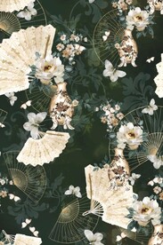 中国风  扇子   花朵