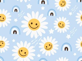 蓝色 彩虹  太阳花