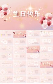 生日快乐生日派对纪念册PPT