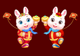 2023兔年卡通兔子