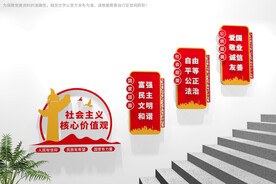 社会主义核心价值观楼梯文化墙