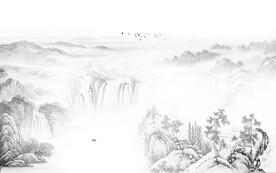 山水水墨画