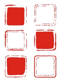 矢量中国风印章中式标题边框