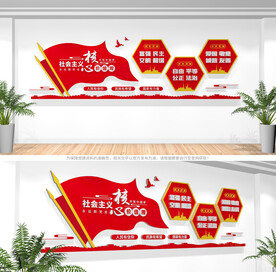 社会主义核心价值观党建文化墙