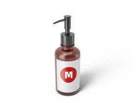 琥珀色美妆泵瓶样机PSD模型